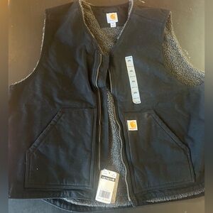 Carhartt Black Vest with Sherpa Lining